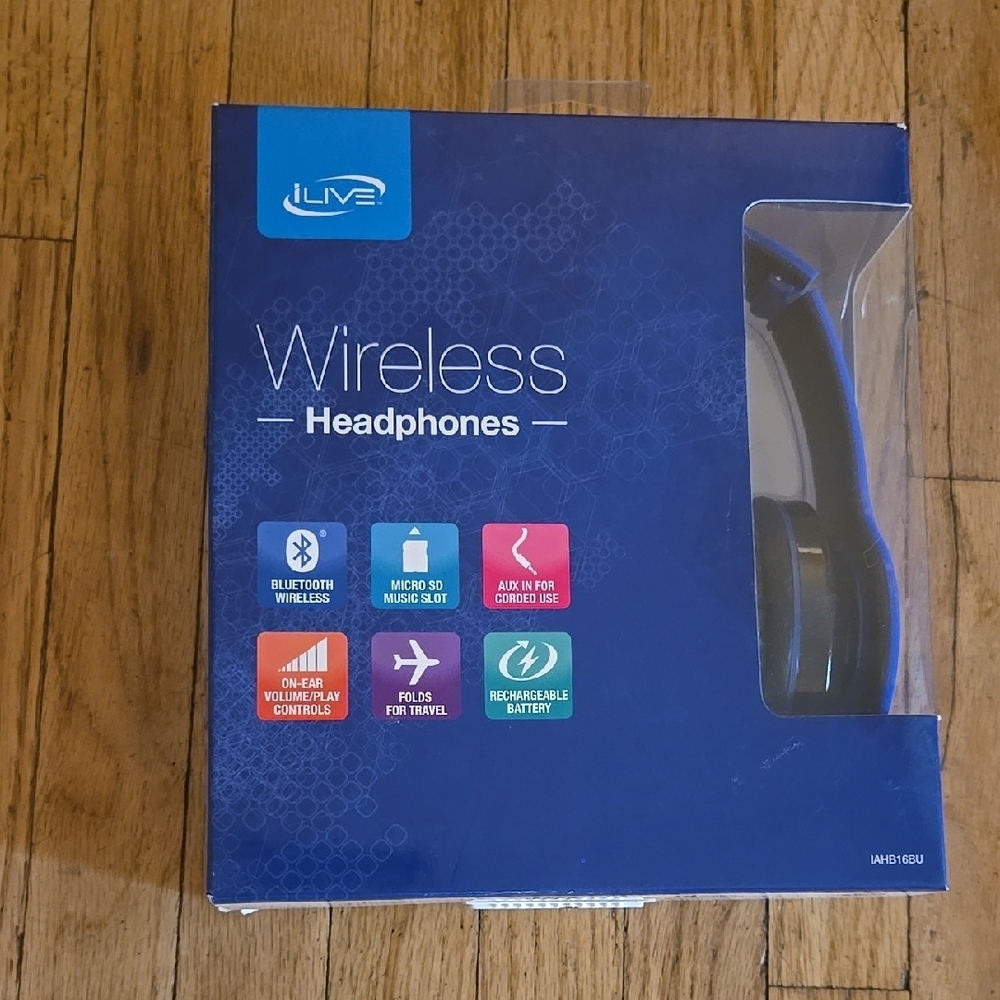 Wireless Headphones - Black and Blue